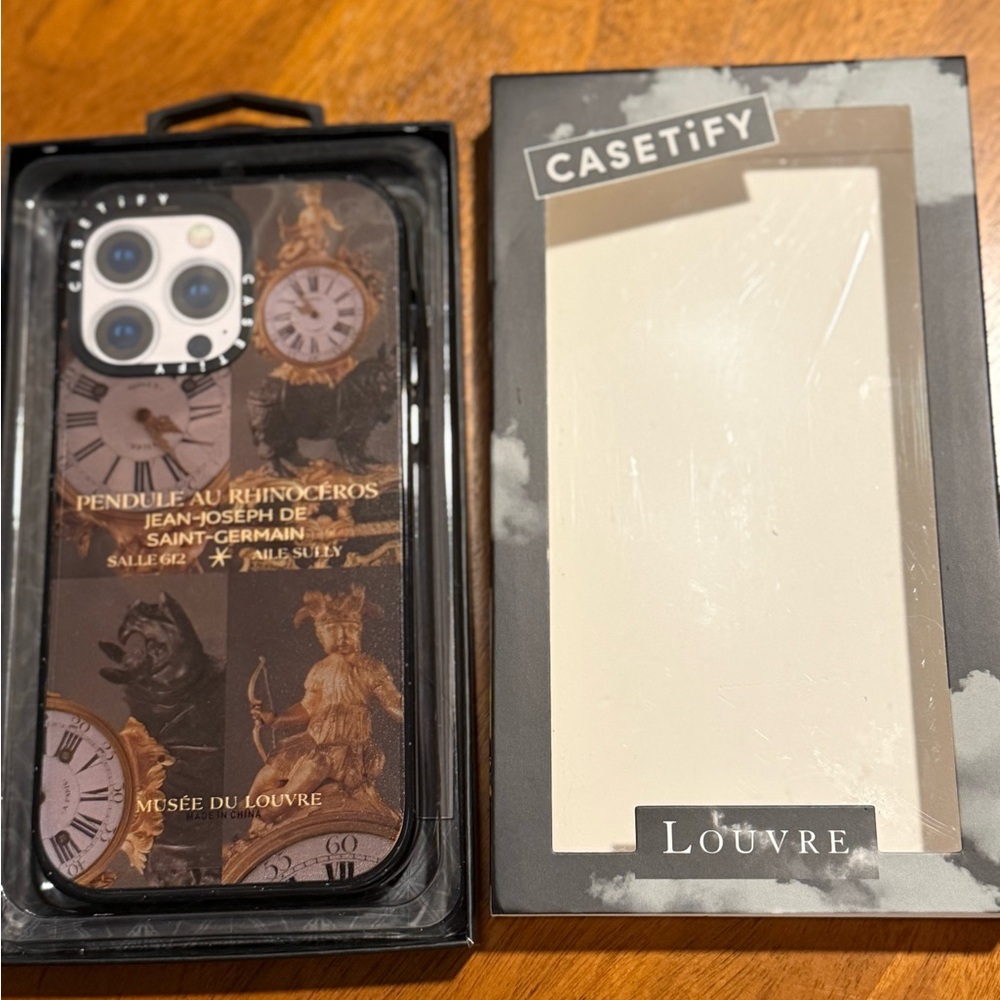 Casetify Black and Brown Phone Case - Musée du Louvre Edition